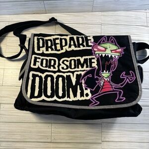 VTG Invader Zim 2005 PREPARE FOR SOME DOOM Messenger Bag Rare Nickelodeon Y2K
